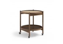 Bølling tray table 50 walnut with beige/brown trays