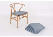 6 cushions for Y chair CH24 dove blue leather