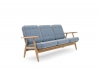 GE 240. 3 Seat couch. Select wood and fabrick