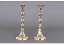 Candle holders. Set in Brass. 