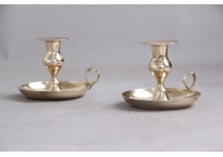 Chamber candlesticks brass 2 pieces