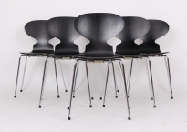 Arne Jacobsen 3101, 6 Myre sorte stole
