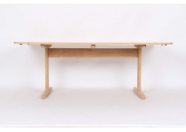 Danish dining table in solid soap-treated oak