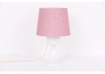 Table lamp in milk-colored glass