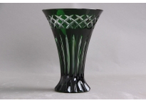Grøn krystalvase i høj kvalitet