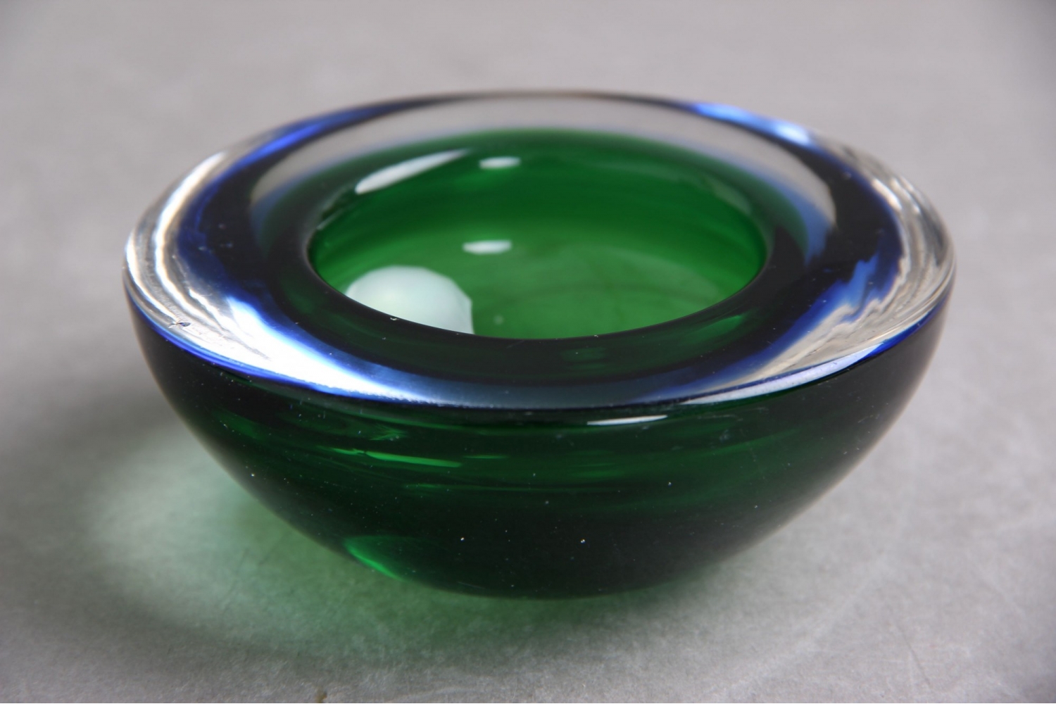champignon dynasti gået vanvittigt Murano glas, blågrøn lille skål