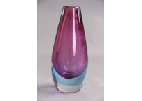 Purple colored glass vase,