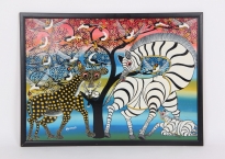 TingaTinga maleri, udført af Malikita - Tanzania